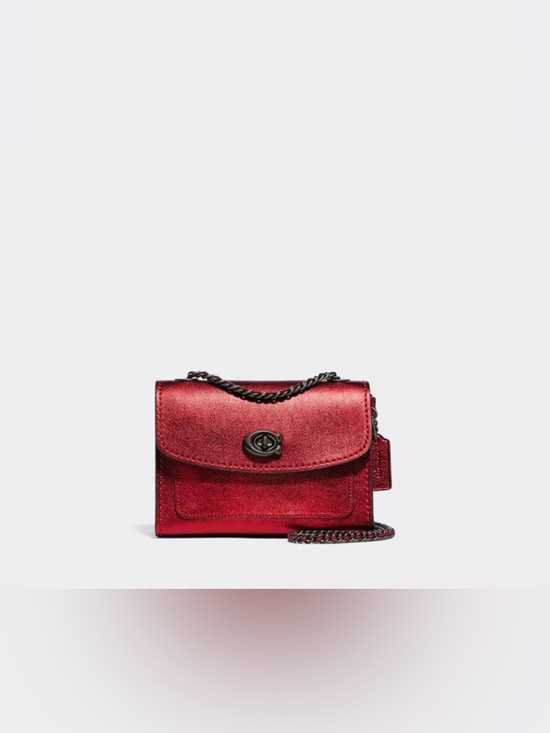 Coach Handbags - Coach Parker 18 Metallic Red Crossbody